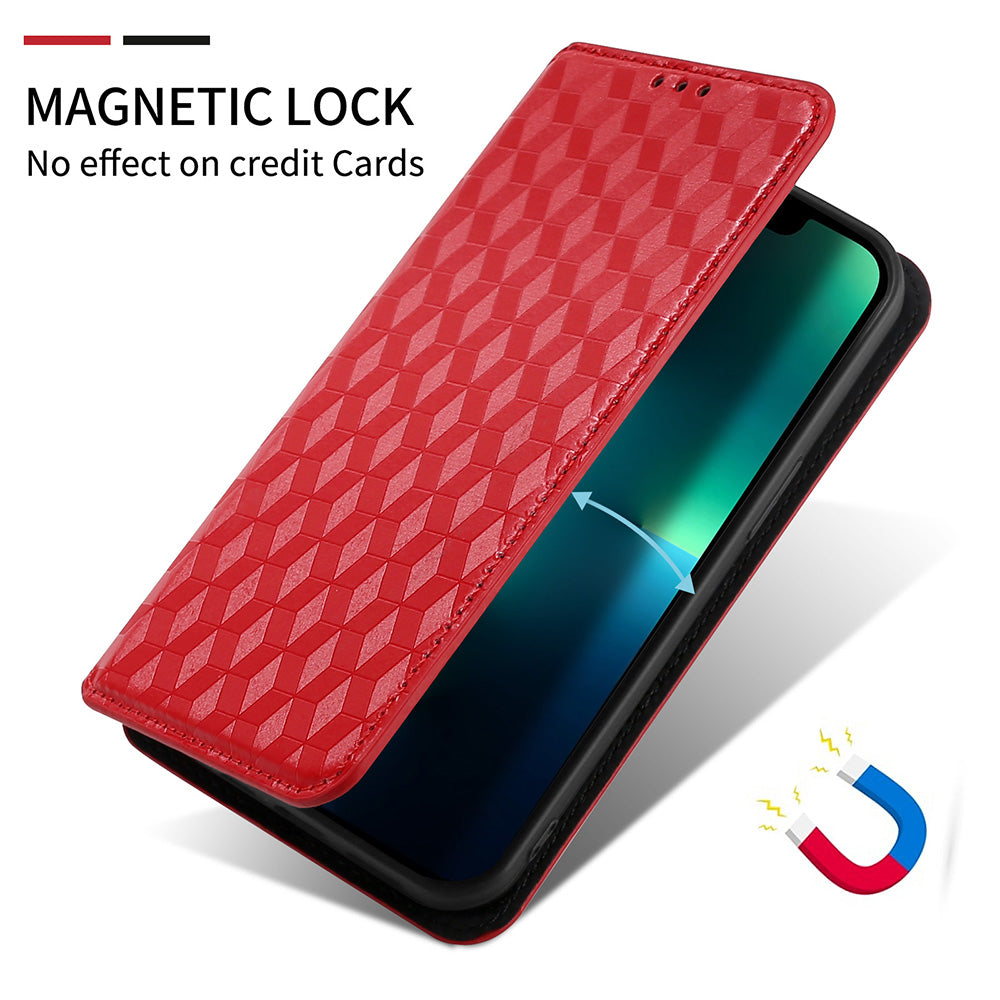 For Samsung Galaxy S23 FE PU Leather Wallet Phone Case Rhombus Imprinted Stand Flip Phone Cover For Samsung Galaxy S23 FE PU Leather Wallet Phone Case Rhombus Imprinted Stand Flip Phone Cover